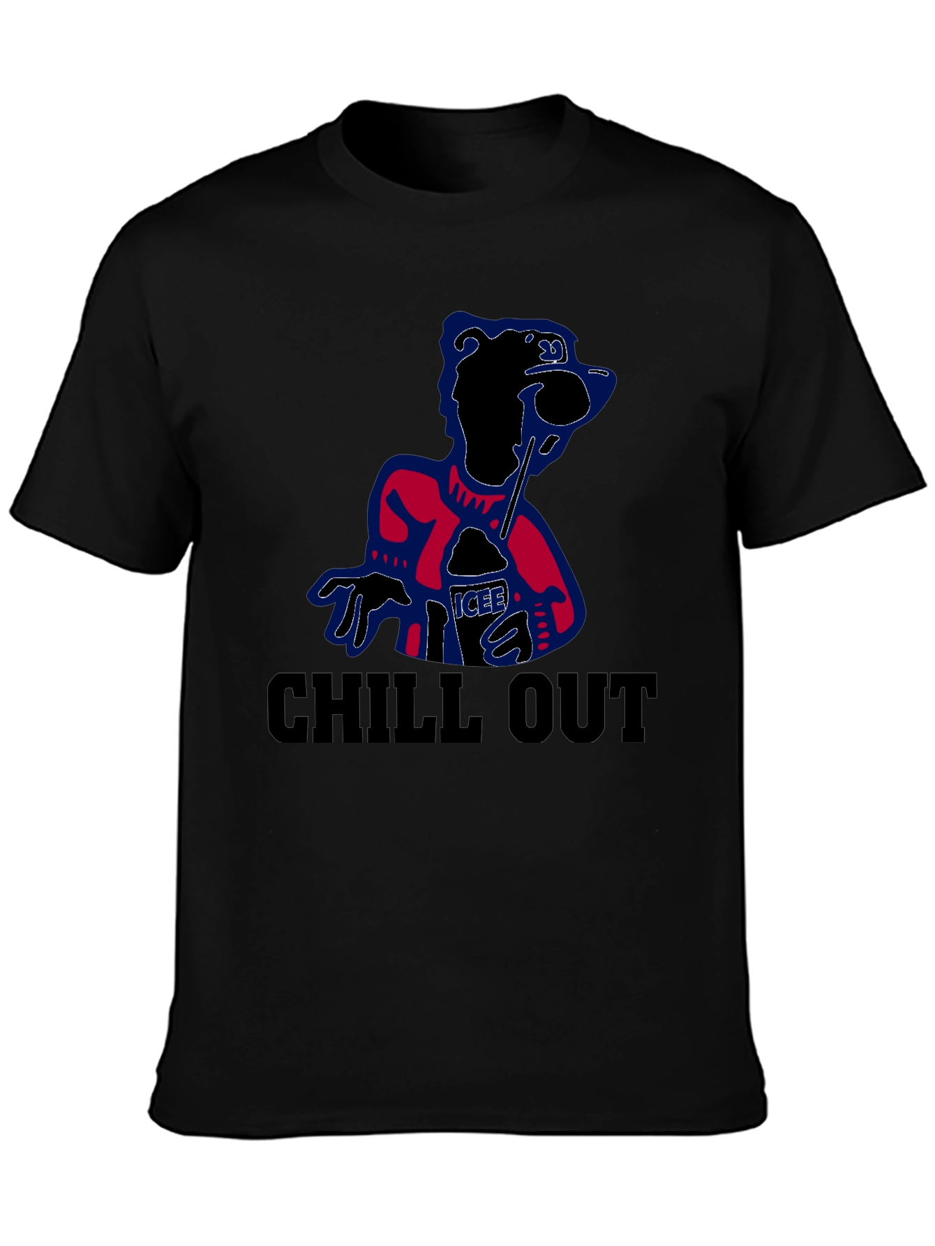 Chill Out Icee Tee - Mens Black Graphic T-Shirt