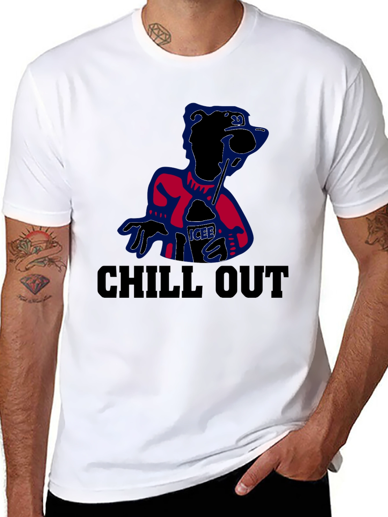 Chill Out Icee Tee - Mens Black Graphic T-Shirt