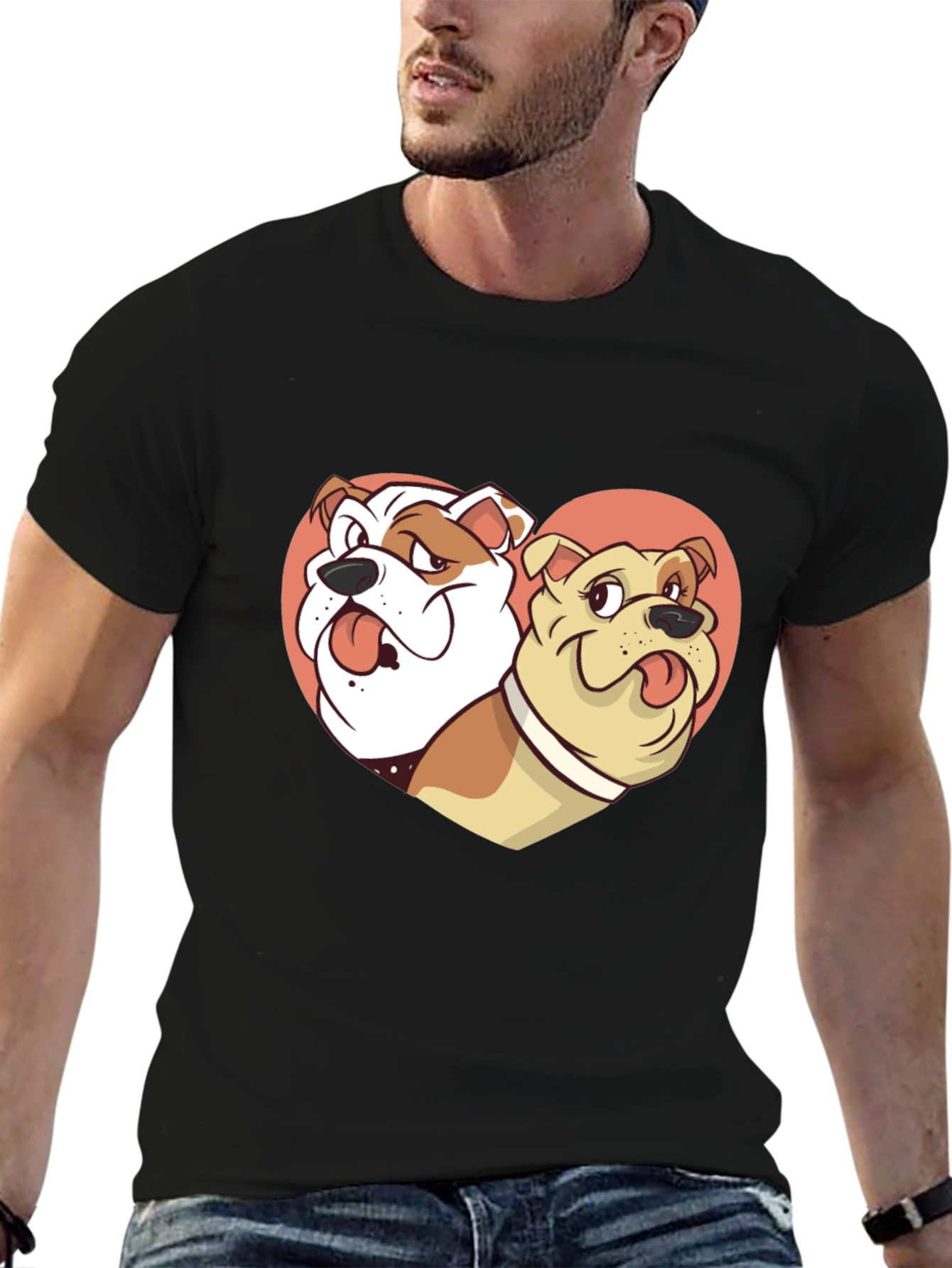Bulldog Lover Black Tee