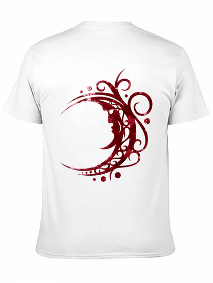 Tribal Moon Graphic Tee - Stylish Mens Black T-Shirt