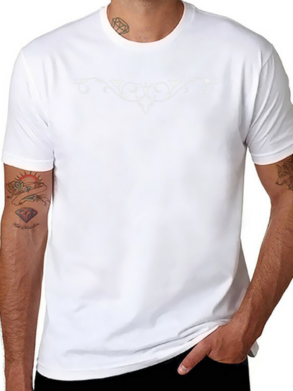 Elegant Scrollwork Black T-Shirt