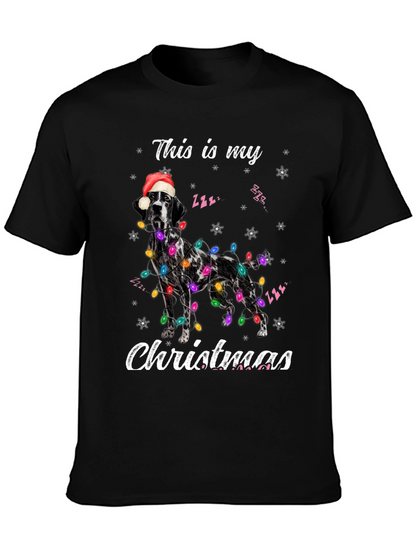 Christmas Dog Graphic Tee - Holiday Celebration Shirt