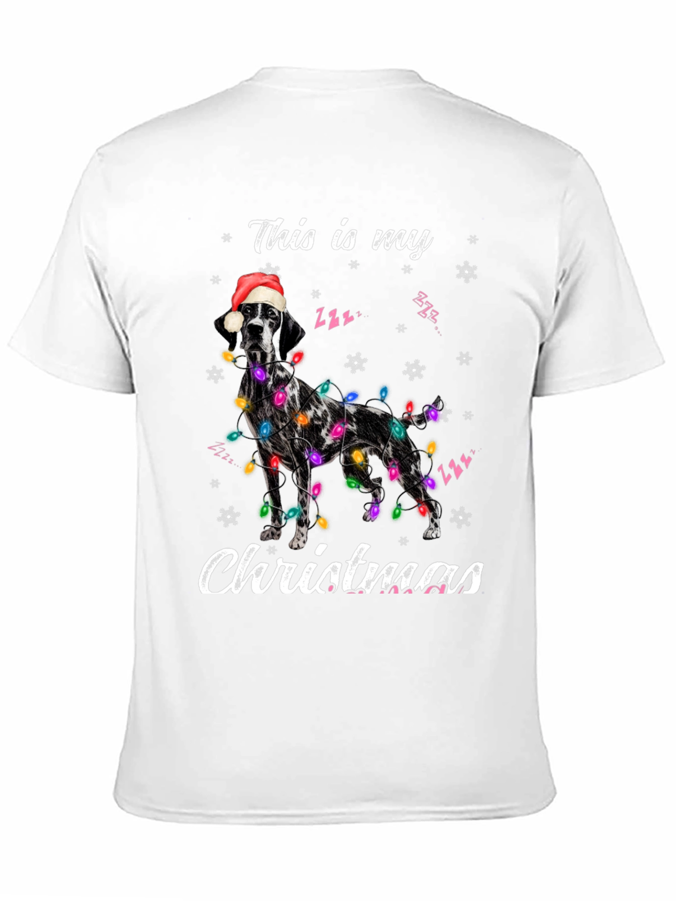 Christmas Dog Graphic Tee - Holiday Celebration Shirt