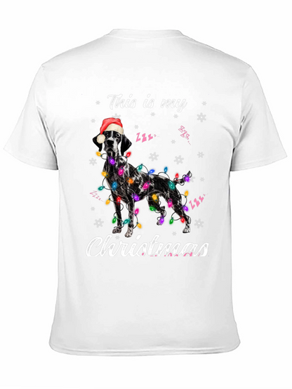 Christmas Dog Graphic Tee - Holiday Celebration Shirt