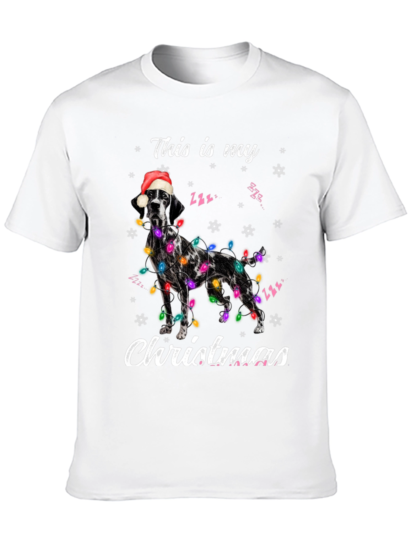 Christmas Dog Graphic Tee - Holiday Celebration Shirt