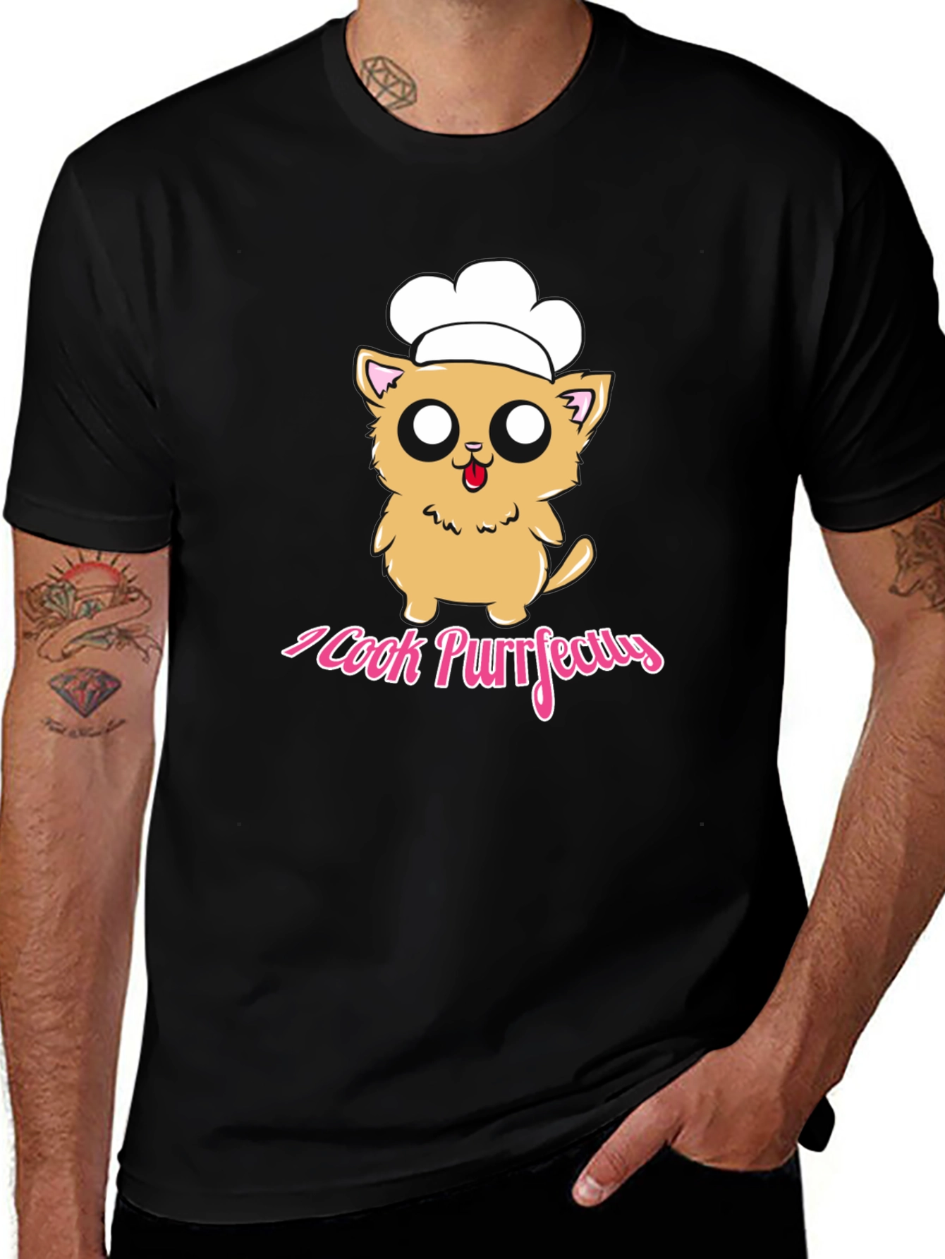 I Cook Purrfectly Cat Chef T-Shirt