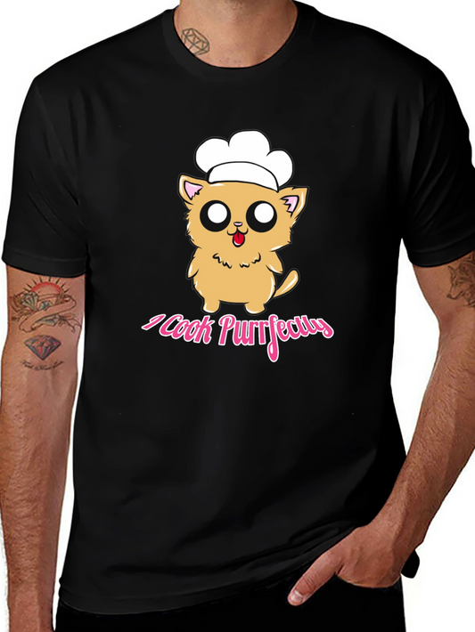 I Cook Purrfectly Cat Chef T-Shirt