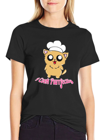 I Cook Purrfectly Cat Chef T-Shirt
