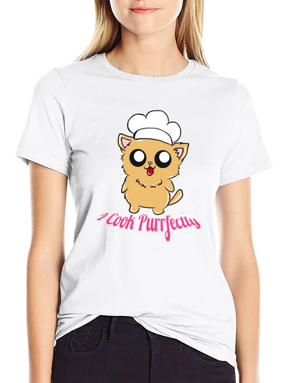 I Cook Purrfectly Cat Chef T-Shirt