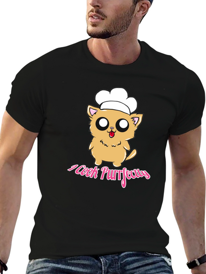 I Cook Purrfectly Cat Chef T-Shirt