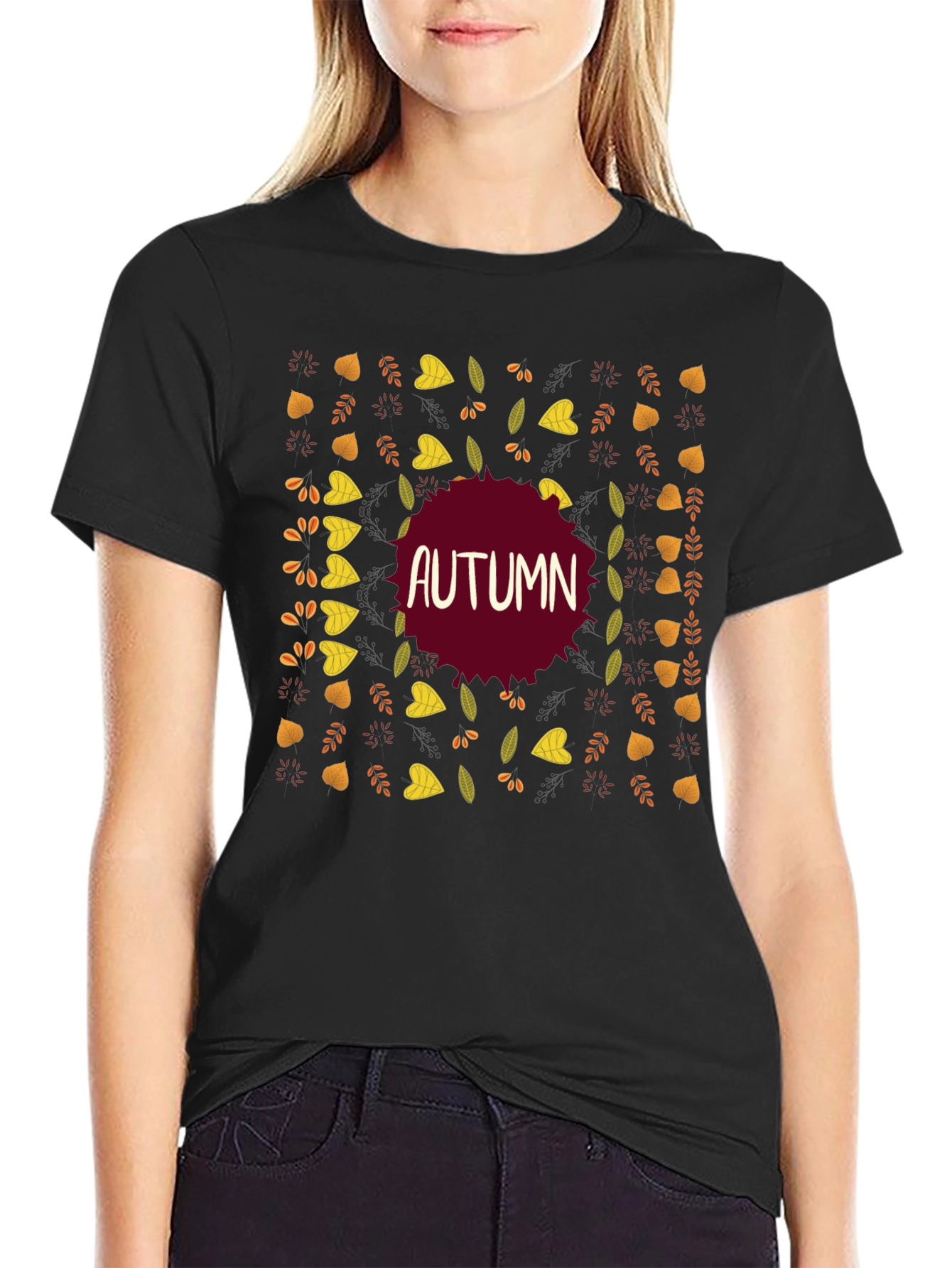 Autumn Leaves Graphic T-Shirt - Fall Season Style