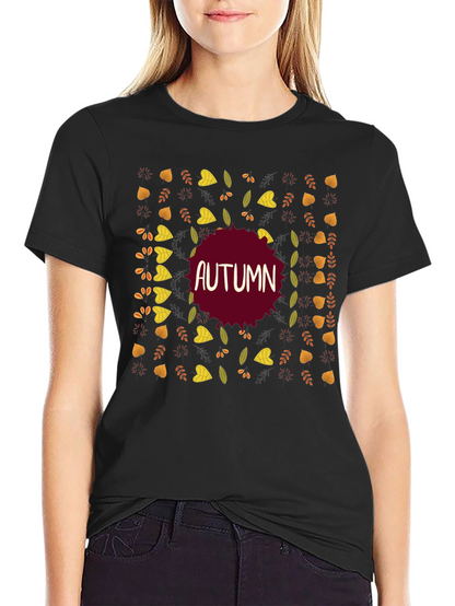 Autumn Leaves Graphic T-Shirt - Fall Season Style