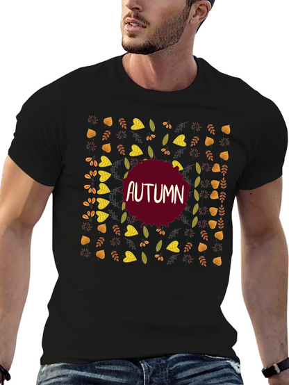 Autumn Leaves Graphic T-Shirt - Fall Season Style