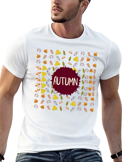 Autumn Leaves Graphic T-Shirt - Fall Season Style