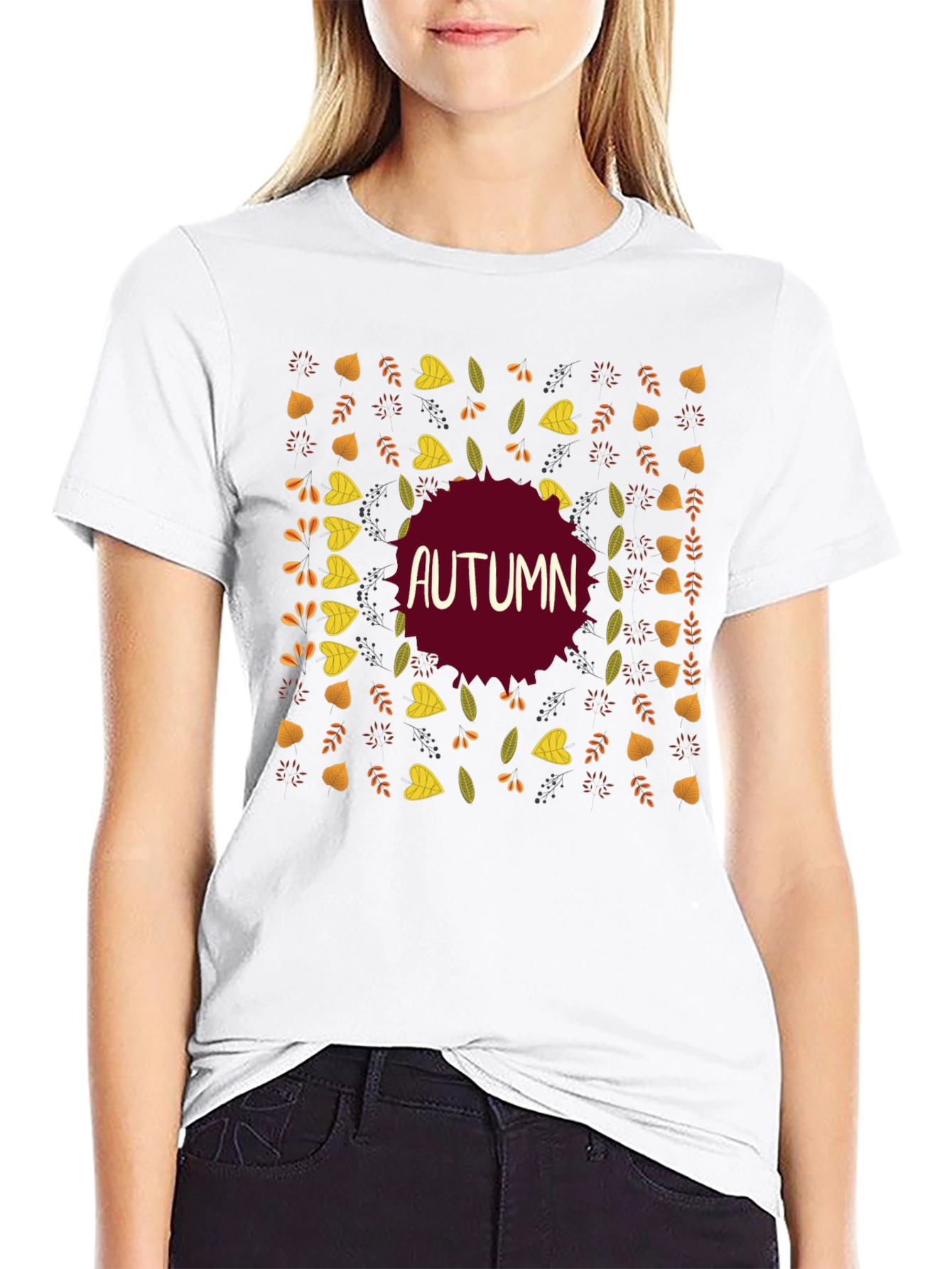 Autumn Leaves Graphic T-Shirt - Fall Season Style