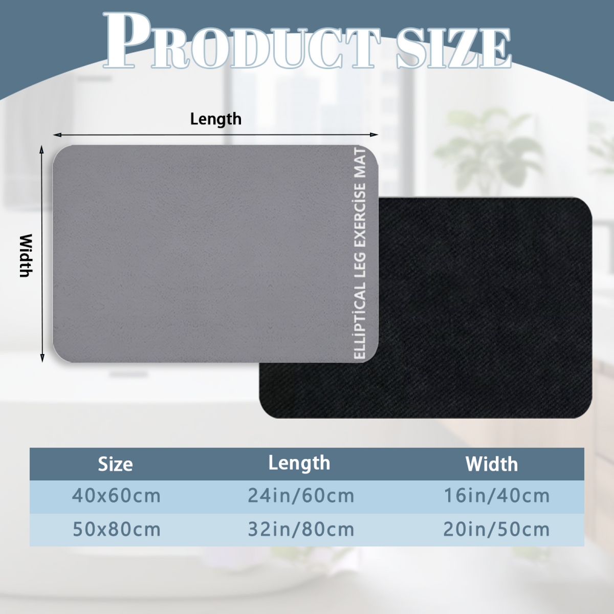 Elliptical Trainer Fitness£üElliptical Trainer Fitness Equipment Diatomite Mat, Shock?Absorbing Non?Slip Exercise Machine Floor Pad