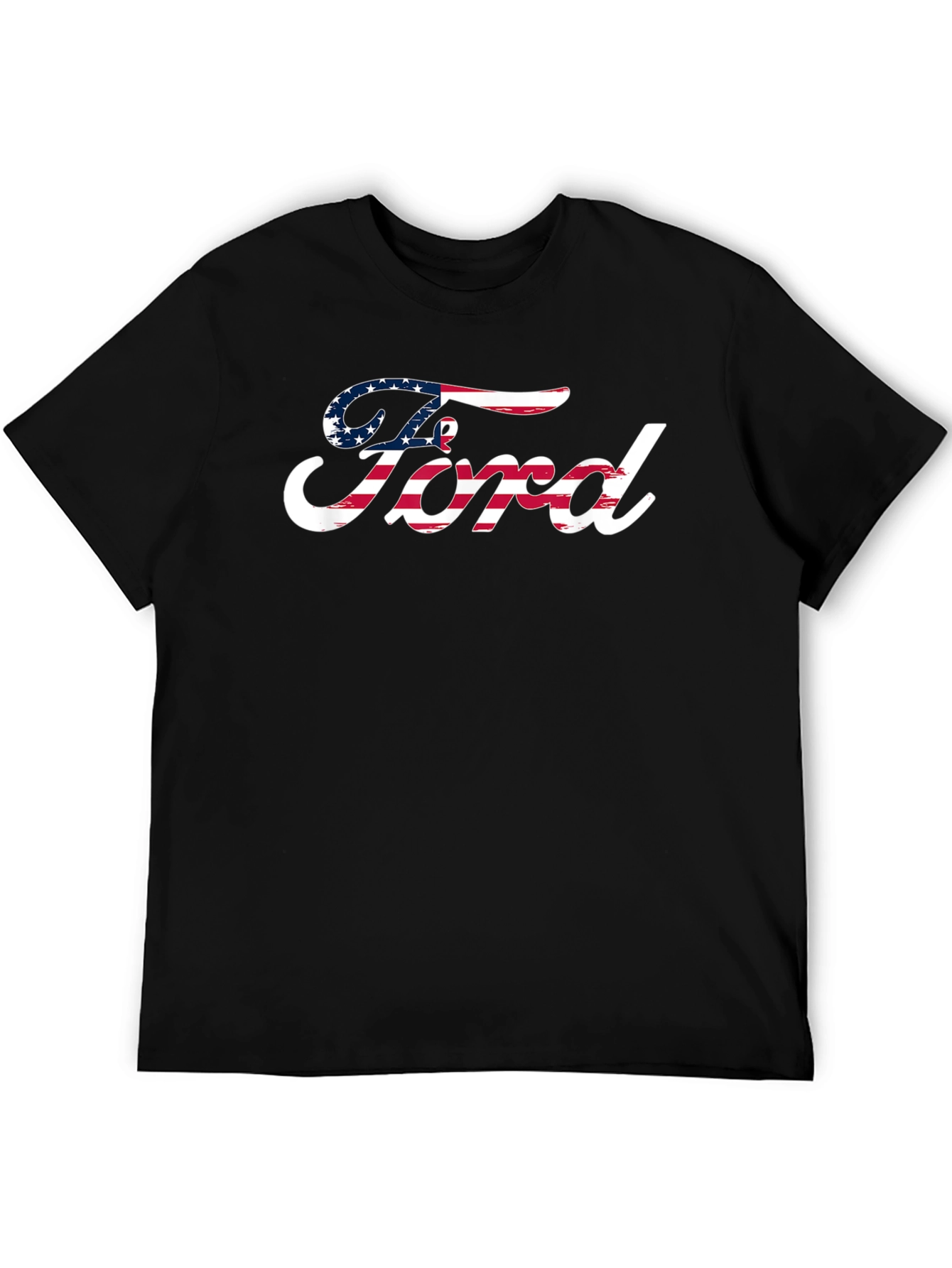 American Flag Ford Logo Black T-Shirt