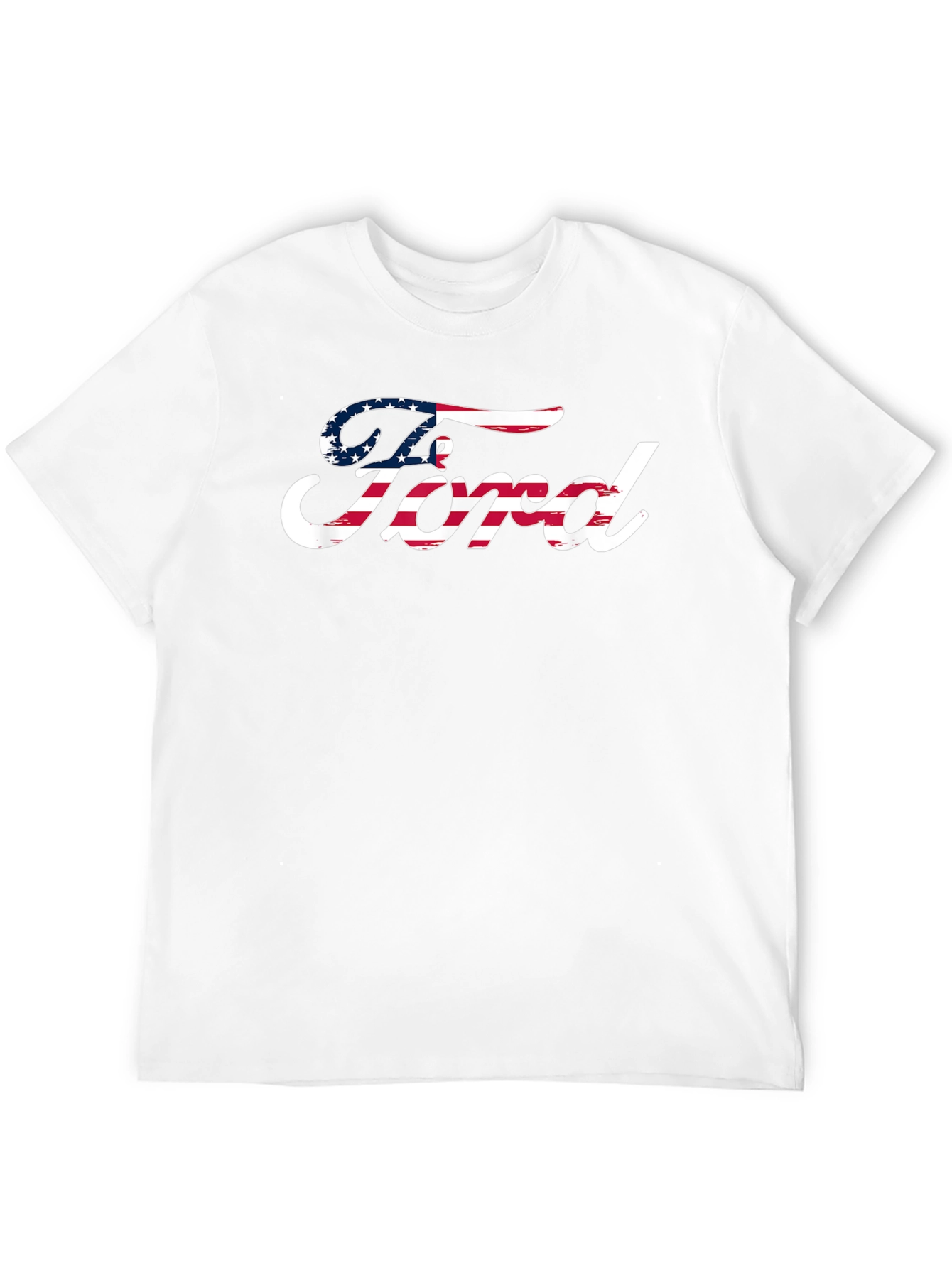 American Flag Ford Logo Black T-Shirt