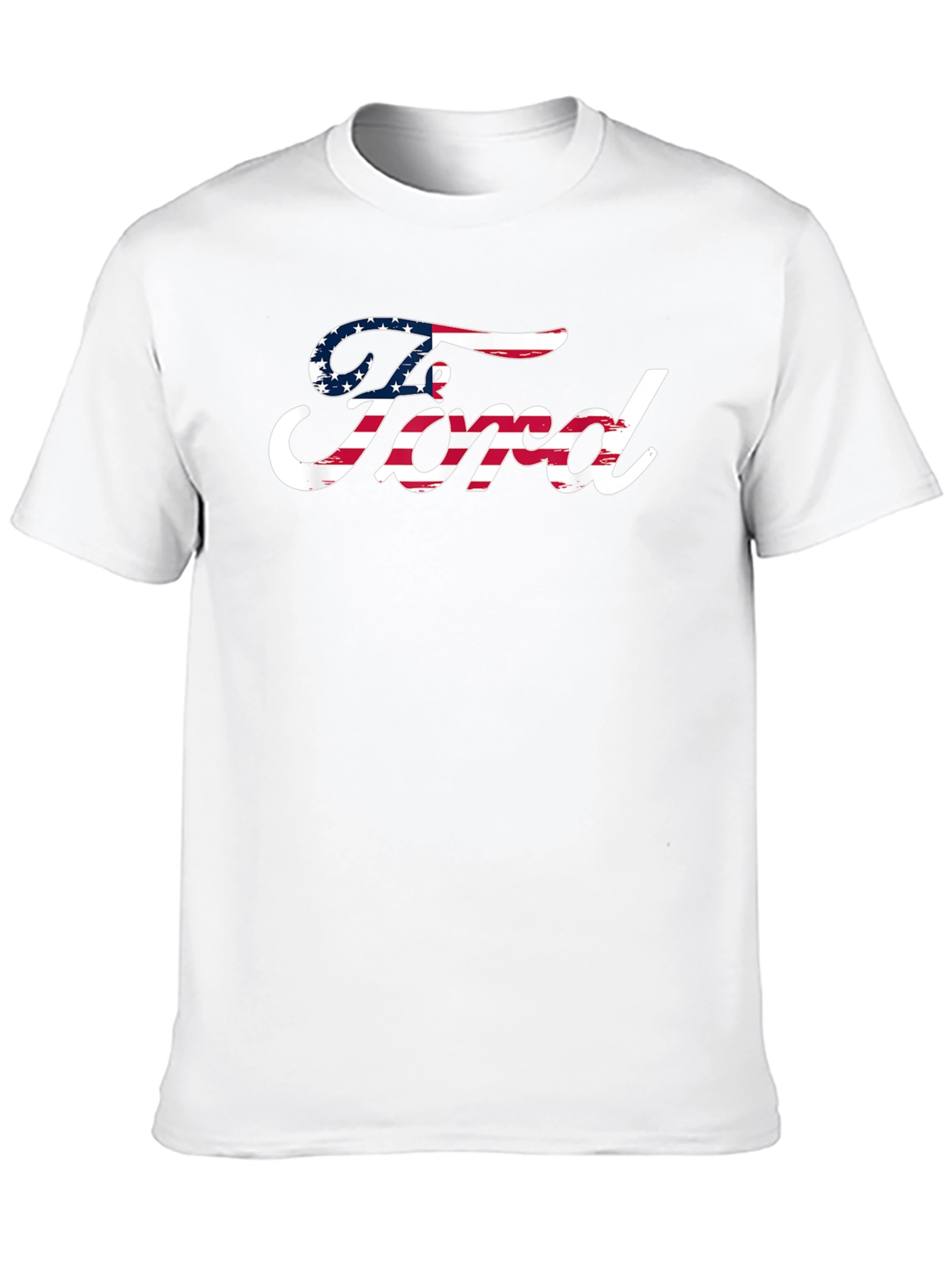 American Flag Ford Logo Black T-Shirt