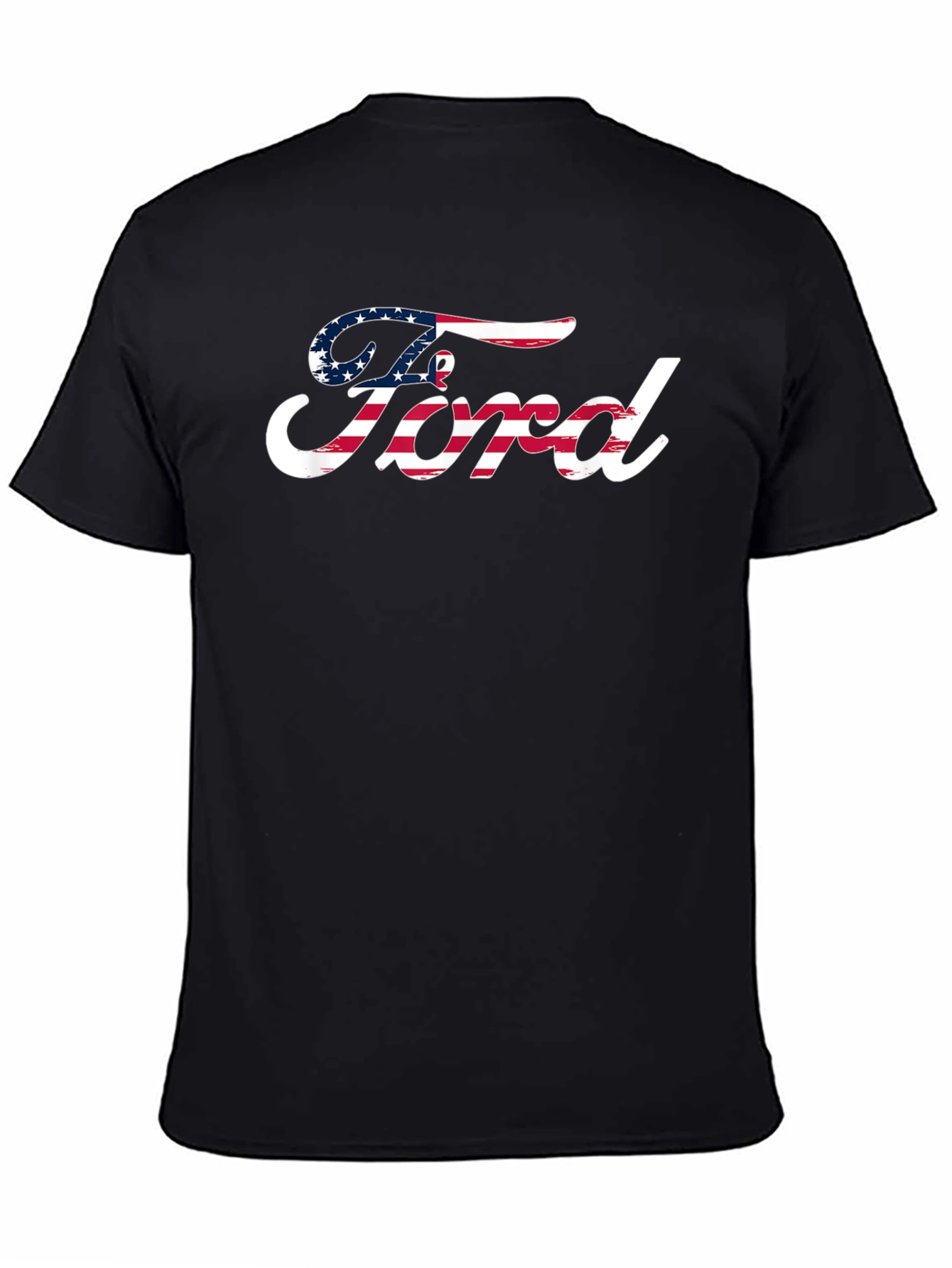 American Flag Ford Logo Black T-Shirt