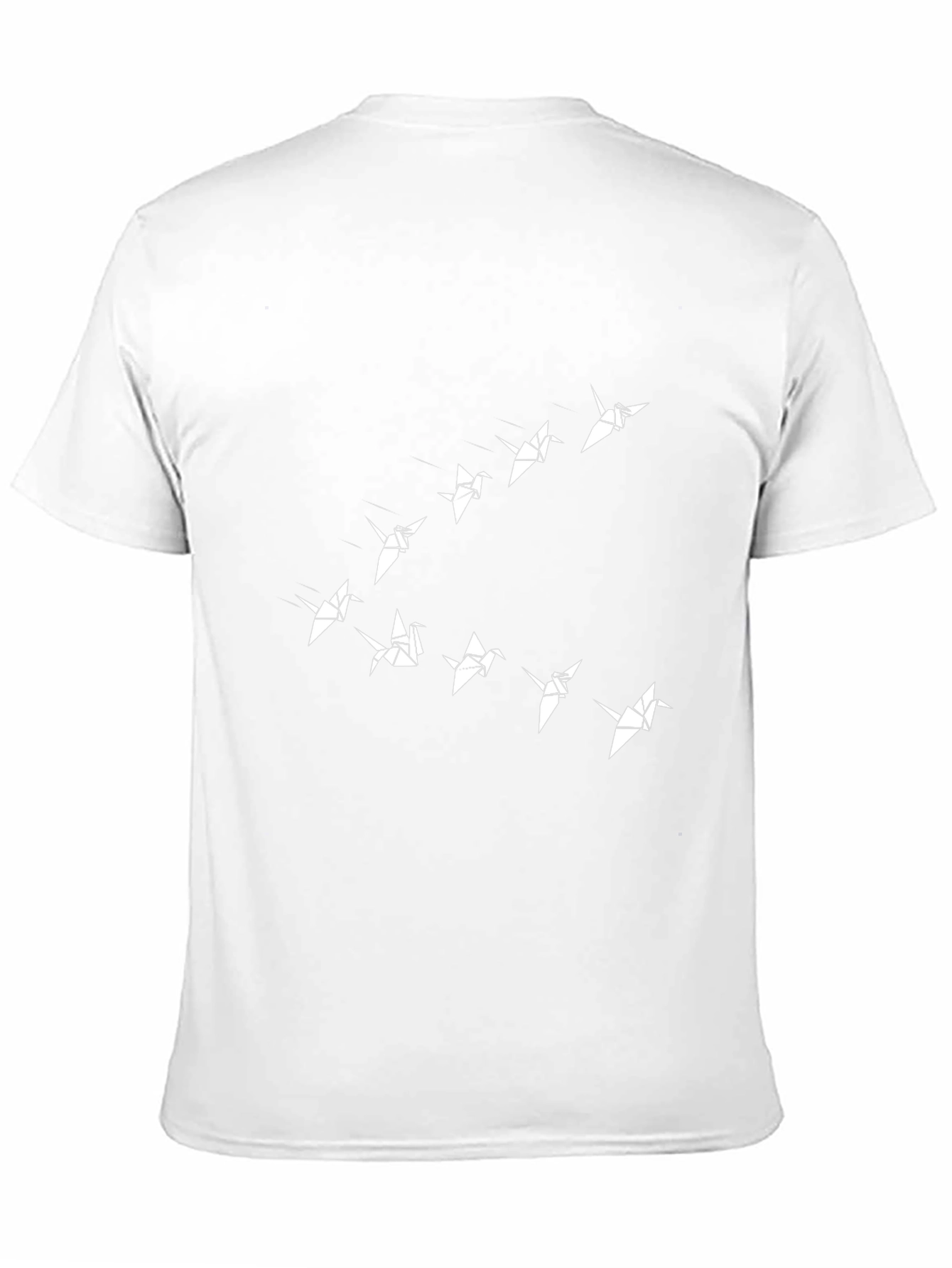 Origami Birds Graphic Tee - Stylish Black T-Shirt
