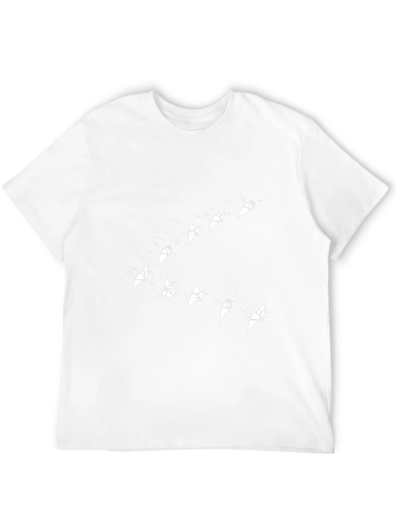 Origami Birds Graphic Tee - Stylish Black T-Shirt