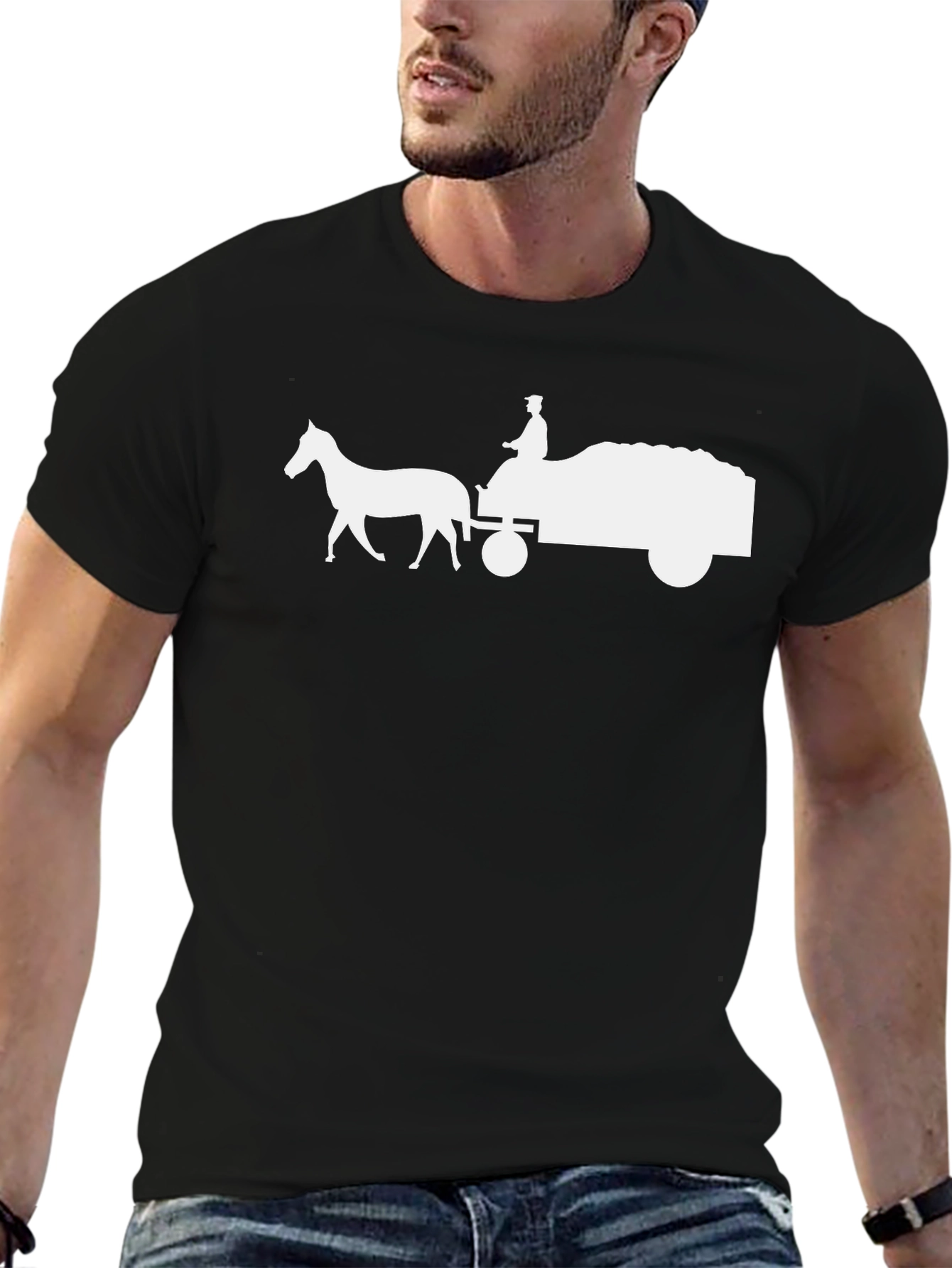 Horse and Cart Graphic T-Shirt