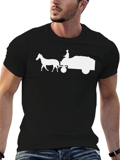 Horse and Cart Graphic T-Shirt