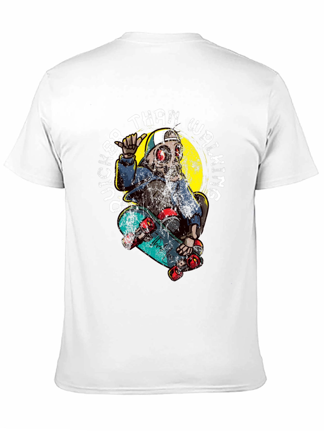 Skateboard Skeleton Graphic T-Shirt