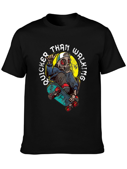 Skateboard Skeleton Graphic T-Shirt