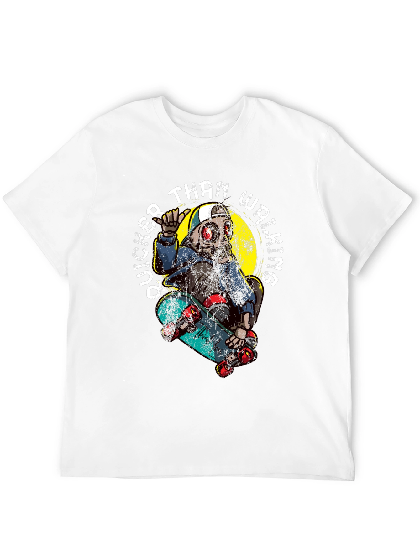 Skateboard Skeleton Graphic T-Shirt