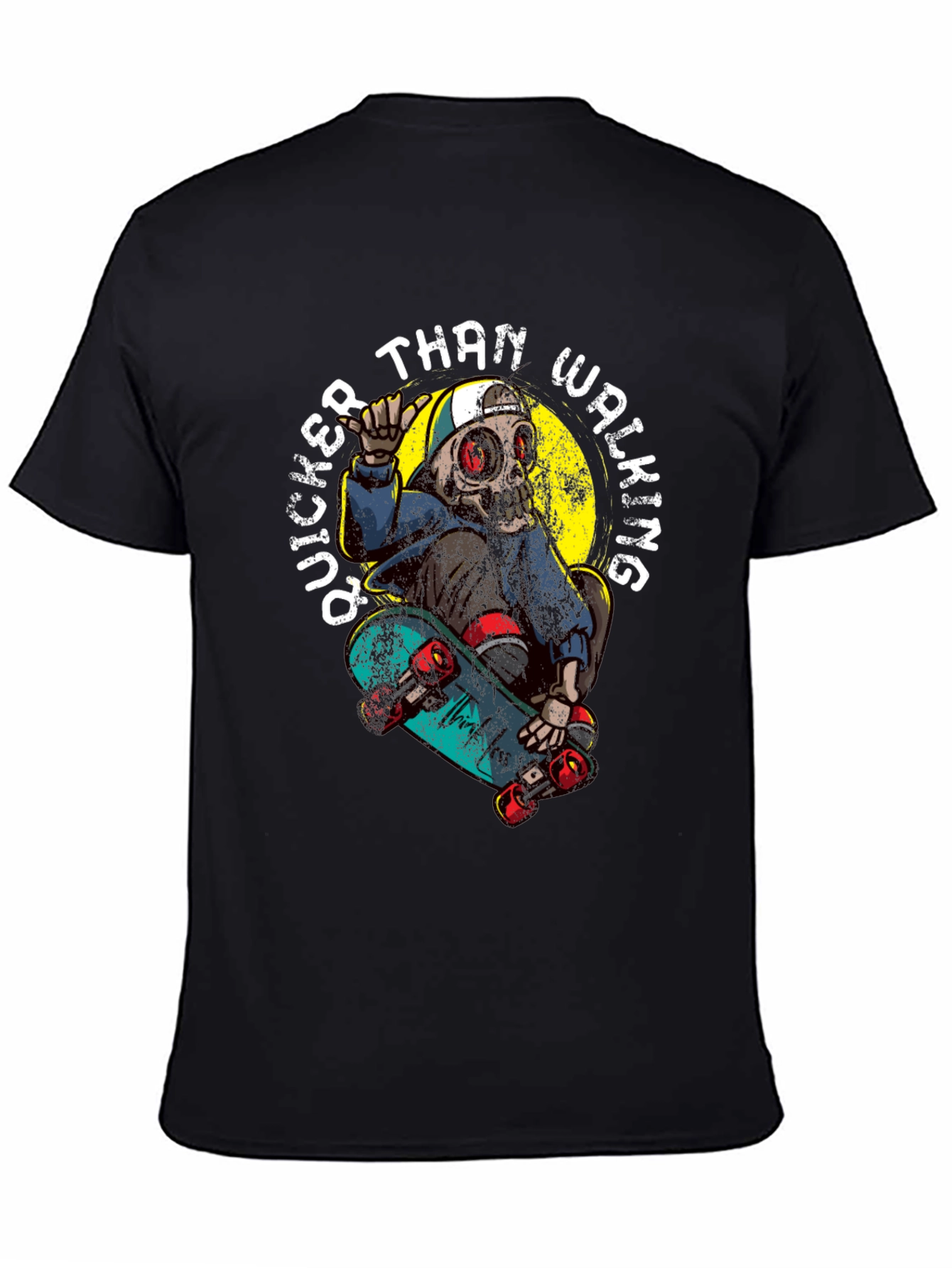 Skateboard Skeleton Graphic T-Shirt