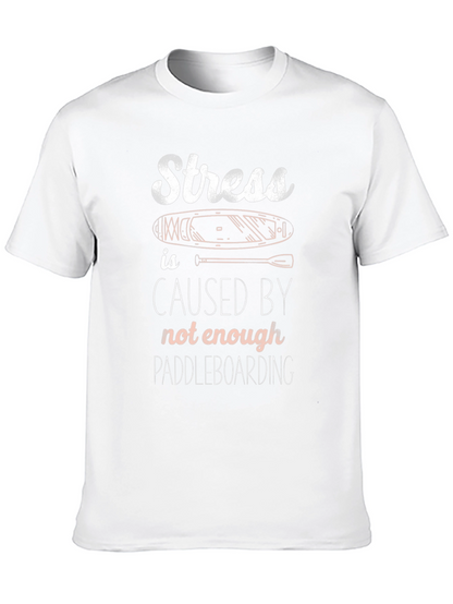 Stress Paddleboarding T-Shirt - Black Graphic Tee