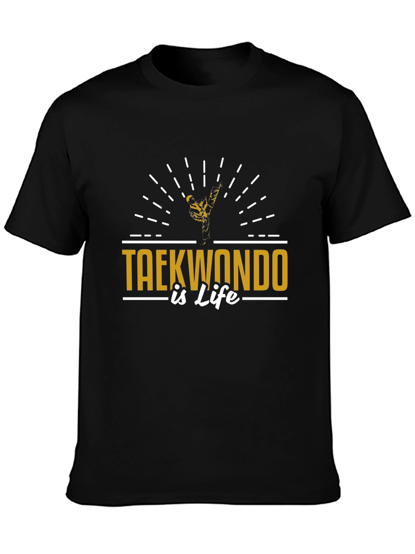 Taekwondo Is Life Black T-Shirt