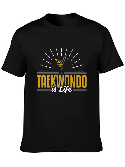 Taekwondo Is Life Black T-Shirt