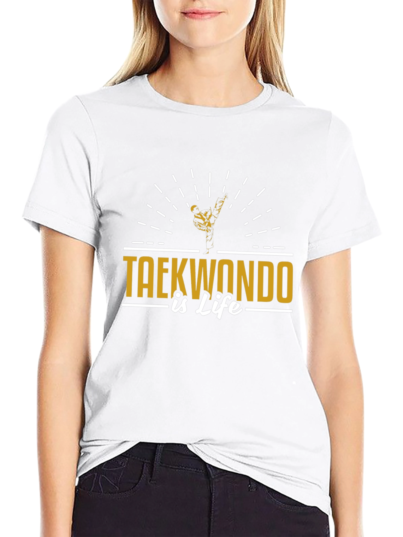 Taekwondo Is Life Black T-Shirt