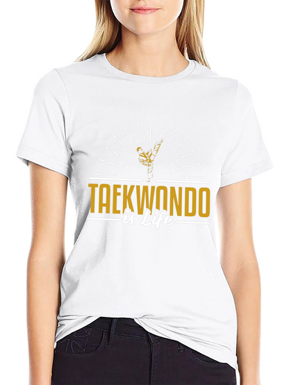 Taekwondo Is Life Black T-Shirt