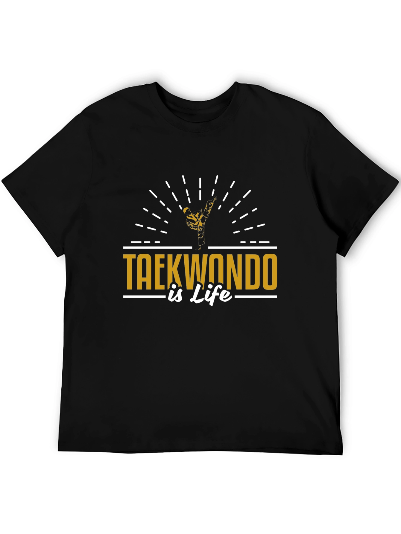 Taekwondo Is Life Black T-Shirt