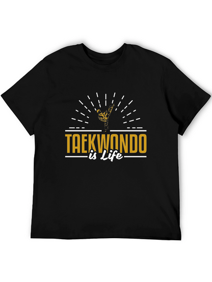 Taekwondo Is Life Black T-Shirt