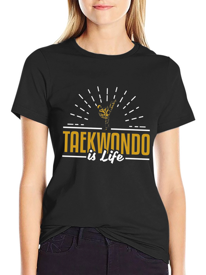 Taekwondo Is Life Black T-Shirt
