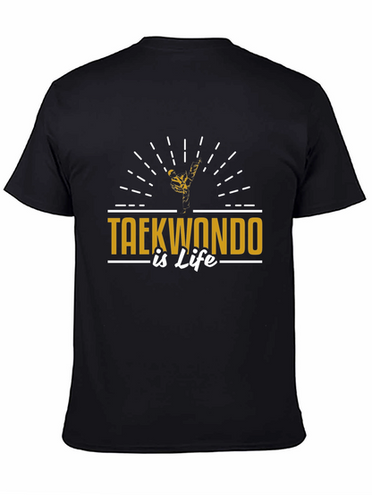 Taekwondo Is Life Black T-Shirt