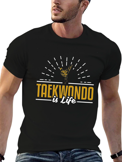Taekwondo Is Life Black T-Shirt
