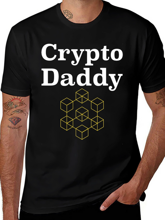 Crypto Daddy Graphic T-Shirt - Black