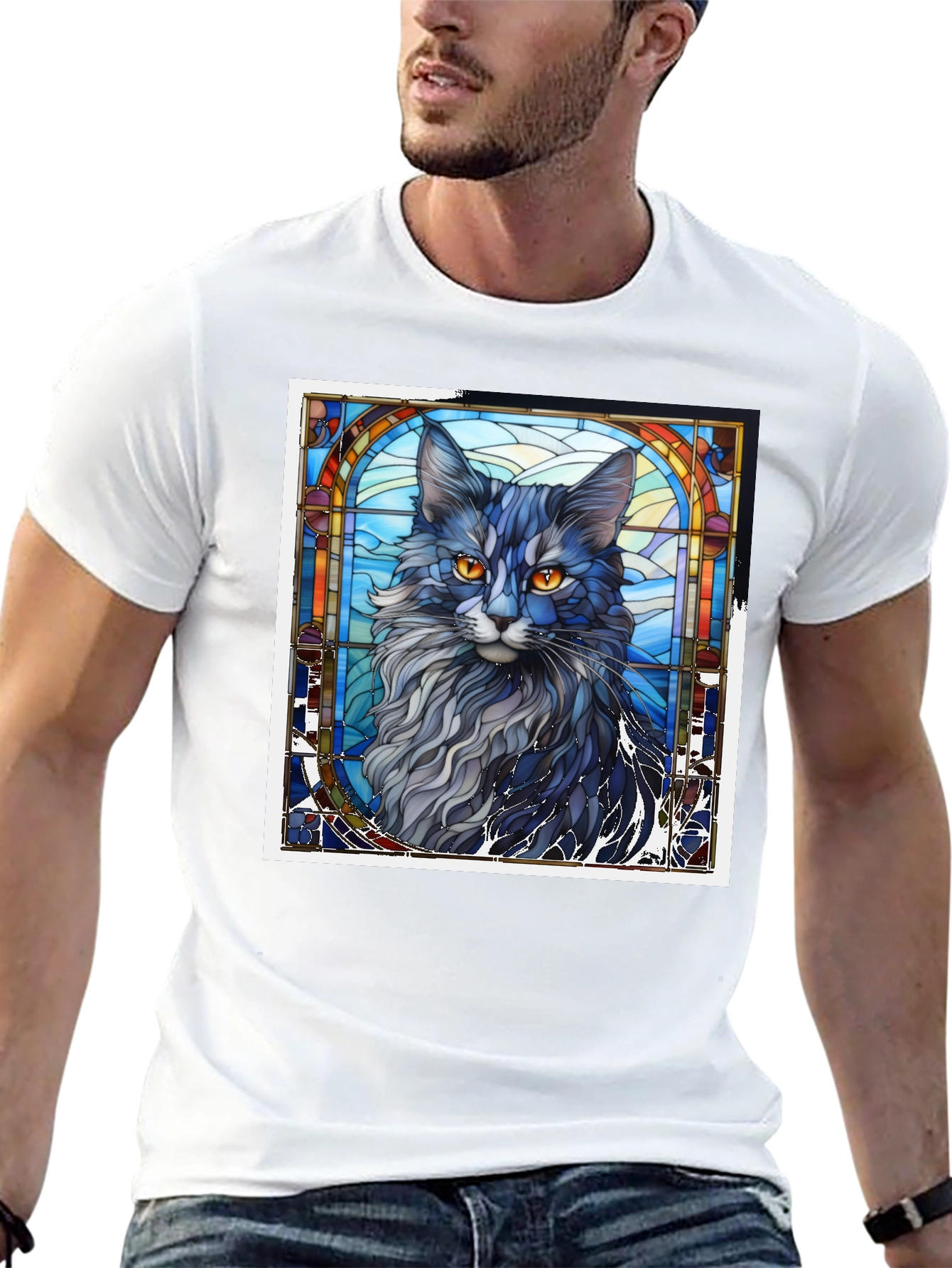 Stained Glass Cat T-Shirt