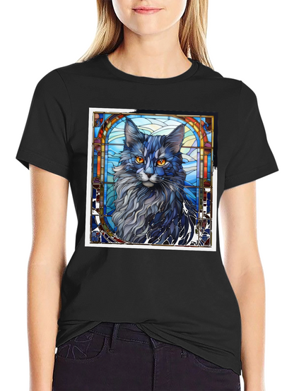 Stained Glass Cat T-Shirt