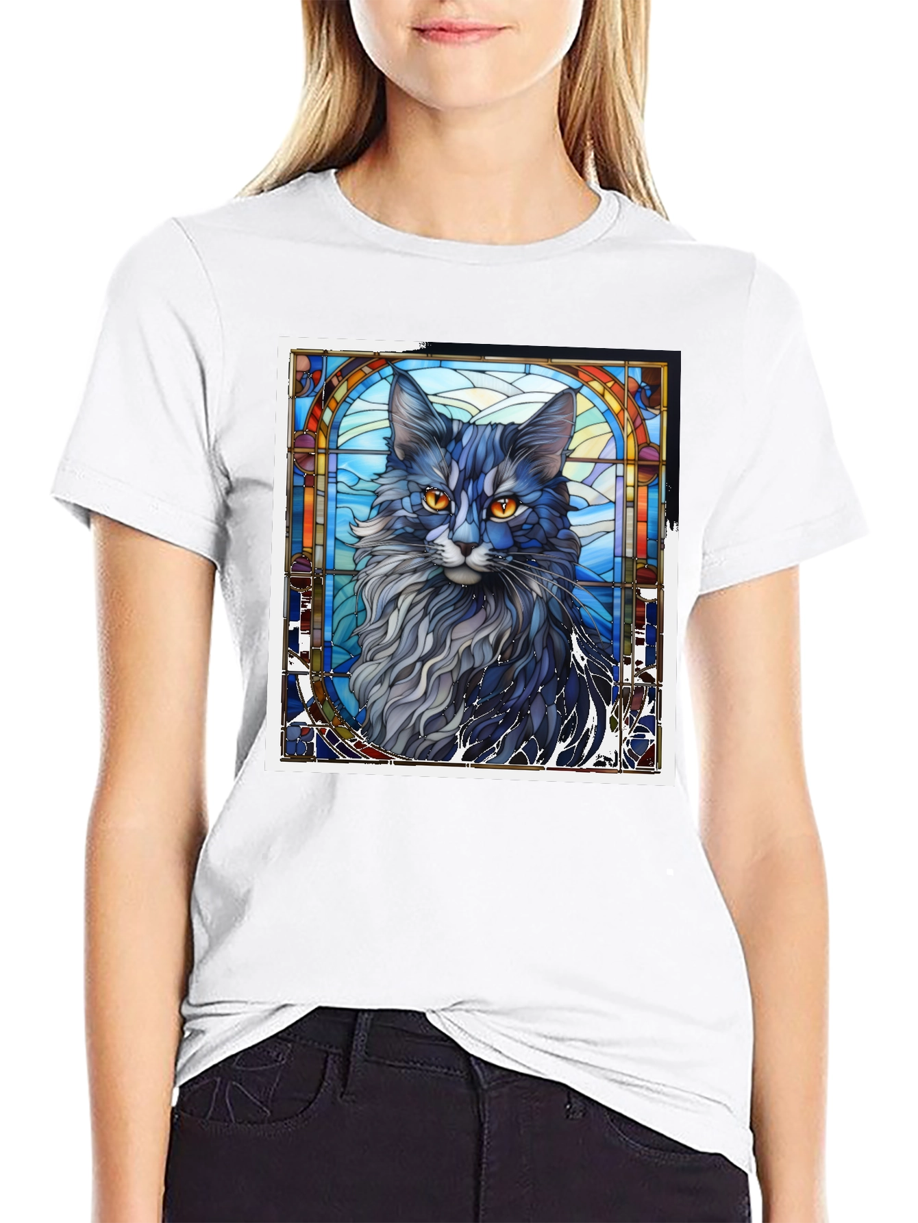 Stained Glass Cat T-Shirt