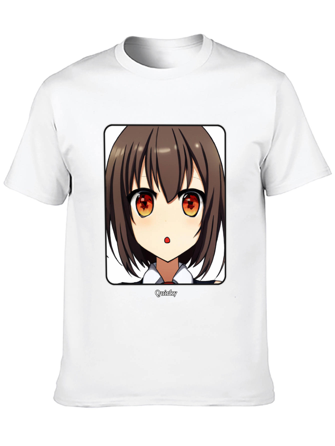 Quirky Anime Girl Graphic Black T-Shirt