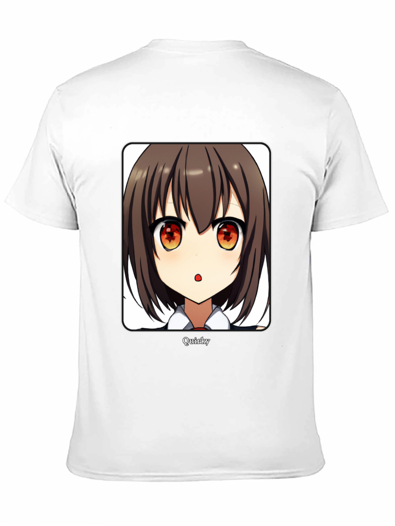 Quirky Anime Girl Graphic Black T-Shirt