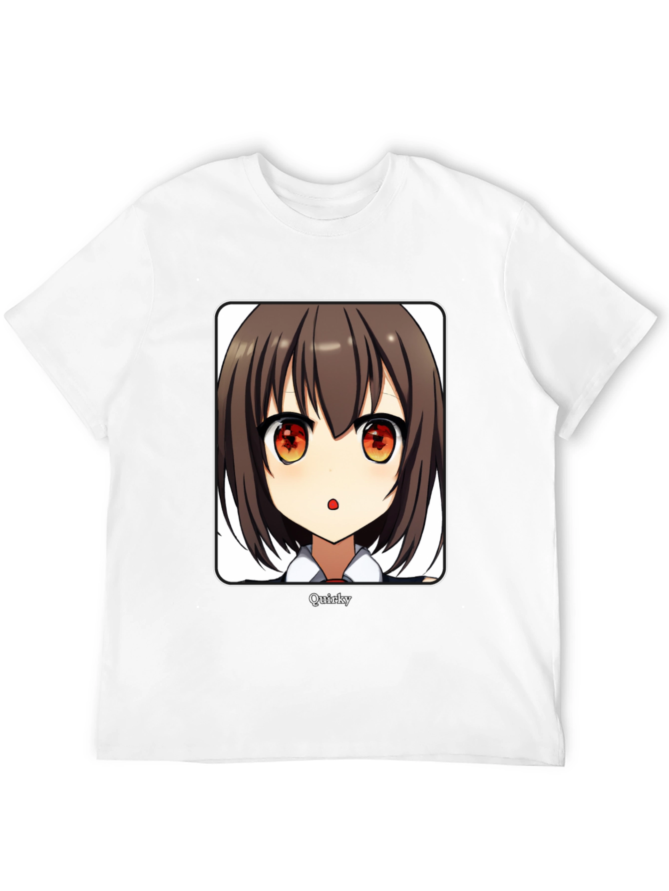 Quirky Anime Girl Graphic Black T-Shirt