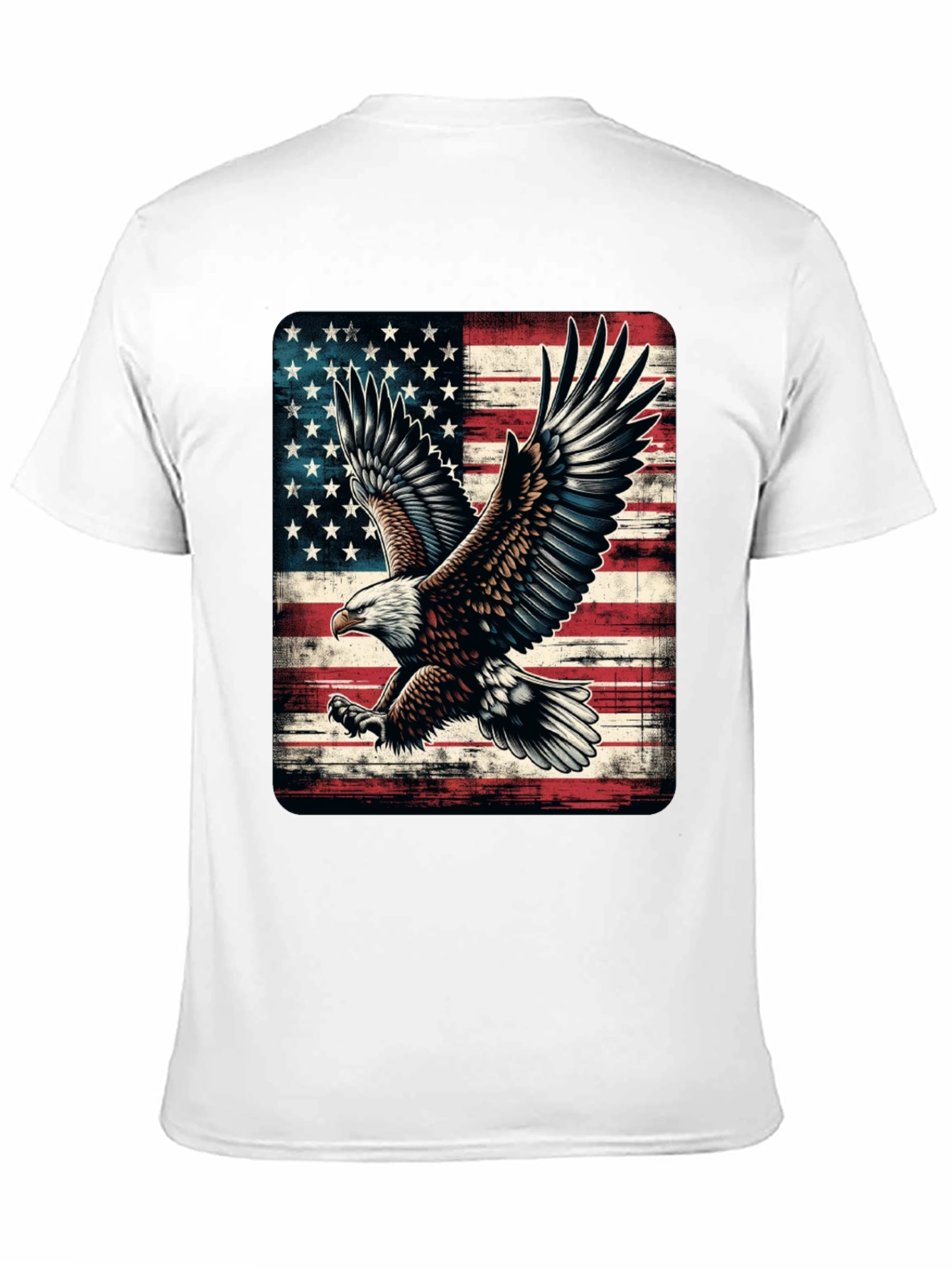 American Flag Eagle Graphic Tee - Patriotic Style